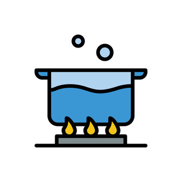 Boil, water, fire icon. Simple color with outline vector elements of aqua icons for ui and ux, website or mobile application