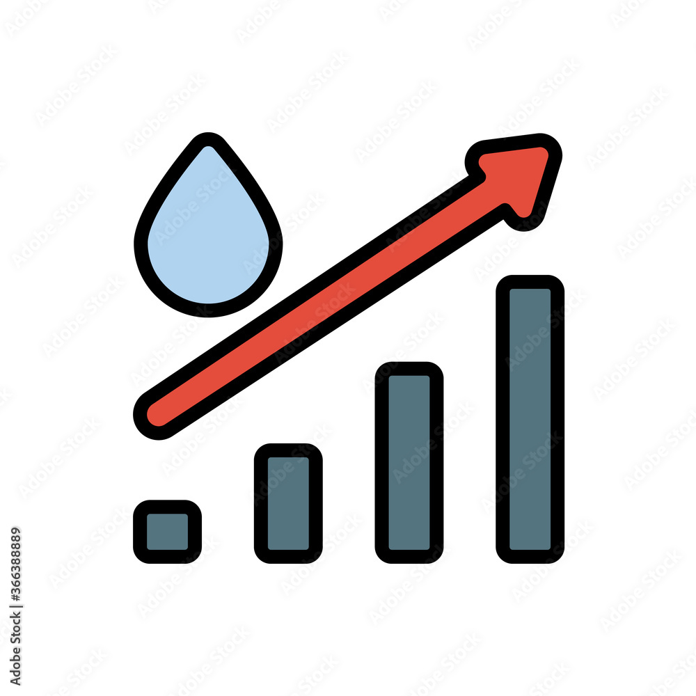 Poster water diagnosis icon. simple color with outline vector elements of aqua icons for ui and ux, website