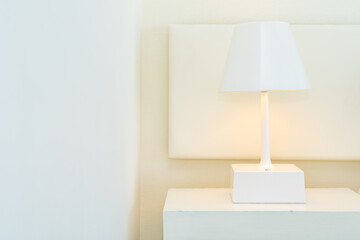 Light lamp decoration on table interior