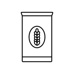 wheat flour icon, line style