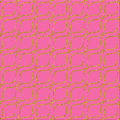 Golden Lines Patterns Texture pink background, 3d illustration