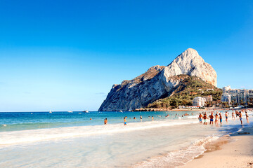 Mediterranean Sea at Calpe Beach, Comunitat Valenciana, Spain