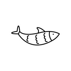 fish icon image, line style