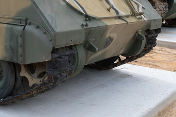 Naklejka na ściany i meble Lower portion of military vehicle