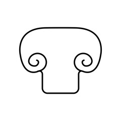 mushroom icon image, line style