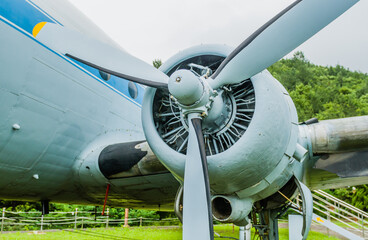 Closeup of radial engine