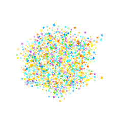 Rainbow Festive Confetti. Carnival Star Falling.