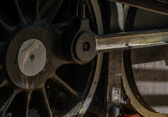 Wheels steam engine locomotive