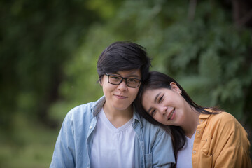 Fototapeta premium Portrait of Asian lesbian girl