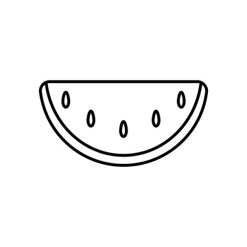 watermelon icon image, line style