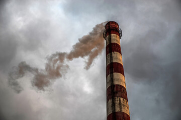 Smoking chimney factory.