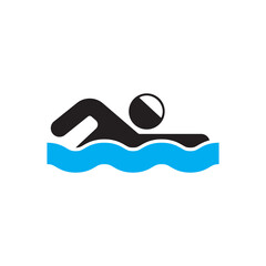 Swimming icon design isolated on white background