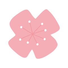 cute flower delicate decoration cartoon isolated icon design