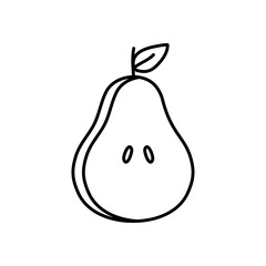 pear fruit icon, line style