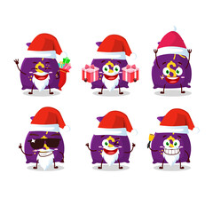 Santa Claus emoticons with magic money sack cartoon character