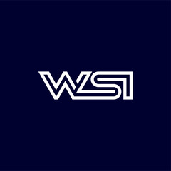 W, S & I letters Joint logo icon vector template for corporate logo and business card design.
