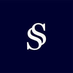 Fototapeta premium Letter SS S Initial Logo Design Vector Template Illustration