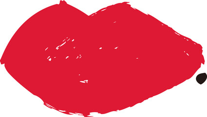 red lip vector illustration