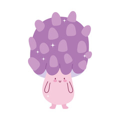 magic mushroom character cartoon isolated icon design