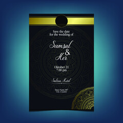 Mandala template with elegant, classic elements. Great for invitation, flyer, menu, brochure, background Premium Vector