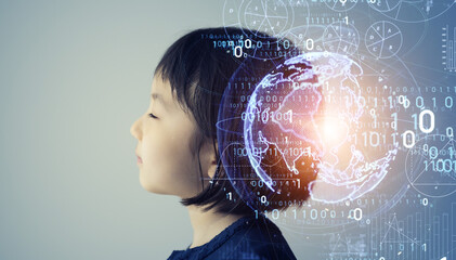 科学イメージ　子どもと成長　イマジネーション　EdTech