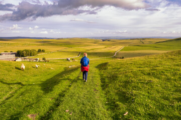 Female hiker in the Yorkshire Dales