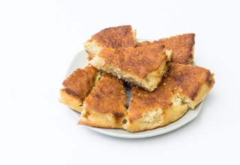 Pieces of cake on a plate