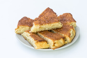 Pieces of cake on a plate