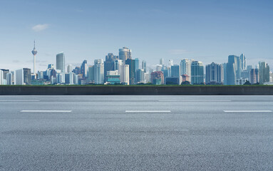 Empty asphalt road