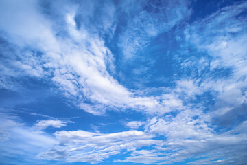 Blue Sky with Clouds on Sunny Day.