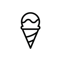 Fototapeta na wymiar ice cream icon vector illustration outline style. food icon set.