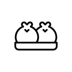 dim sum icon vector illustration outline style. food icon set.