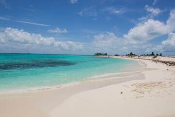 tropical beach with blue sky los roques venezuela