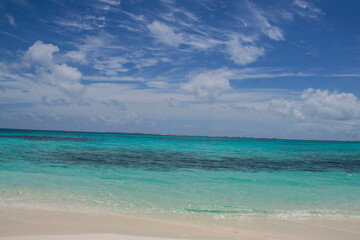 Fototapeta premium tropical beach with blue sky los roques venezuela