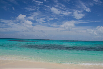 Fototapeta premium tropical beach with blue sky los roques venezuela