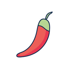 chili icon image, line fill style