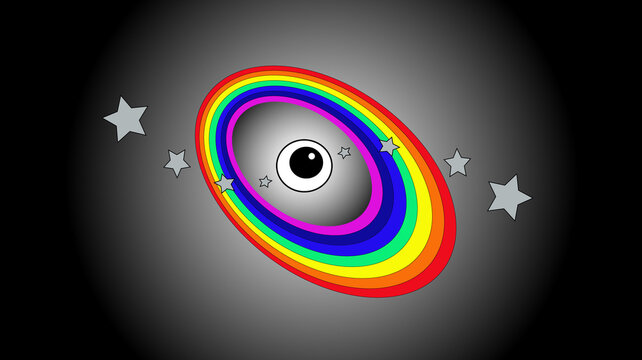 El ojo de la galaxia  arco iris