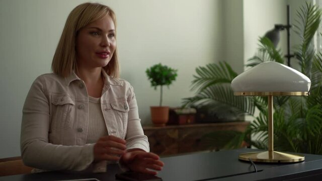 woman at consulting session with lawyer in office, legal advice, job interview, introducing