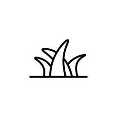 Grass outline icon vector