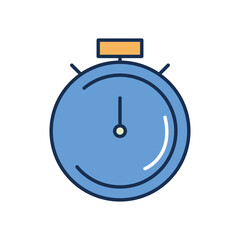 stopwatch icon image, line fill style