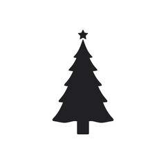 Christmas tree icon vector design illustration