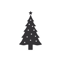 Christmas tree icon vector design illustration