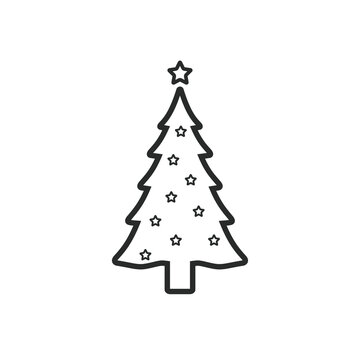 Christmas tree icon vector design illustration