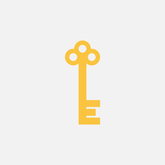 Gold key icon vector design. Perfect for icon, sign, symbol, logo, etc