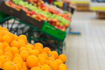 Fruits Section in the Supermarket