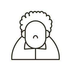 Grandmother cartoon line style icon vector design