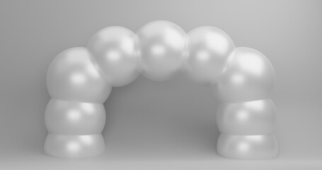 abstract geometric cloudly 3d rendering background