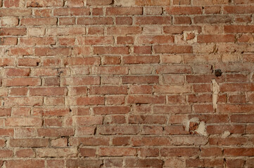 ancient brick wall in chic apartment horizontal orientation