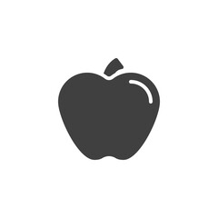 Apple vector icon. filled flat sign for mobile concept and web design. Apple fruit glyph icon. Symbol, logo illustration. Vector graphics