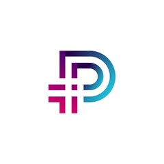 Letter P logo design inspiration with gradient modern concept part 2